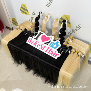 Wholesale 40 Inch  Raw Brazilian Hair Weave Grade 9A Virgin Brazilian Vendors Cuticle Aligned Hair Bundles Human Hair Extension